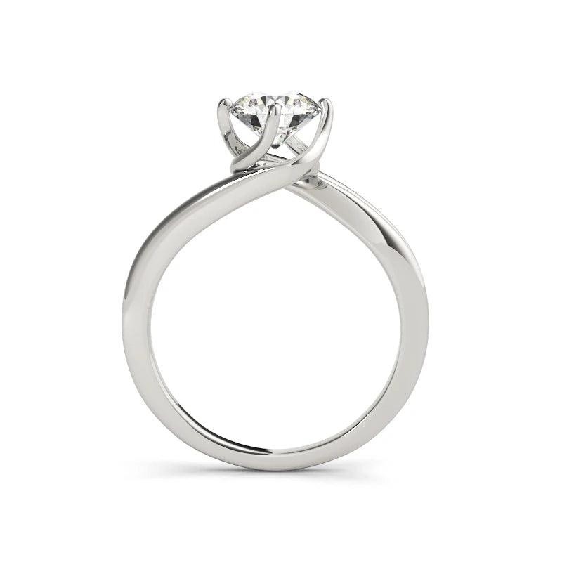 Classic 925 Sterling Silver Wedding Rings with 1ct Moissanite in Simple and Elegant Design