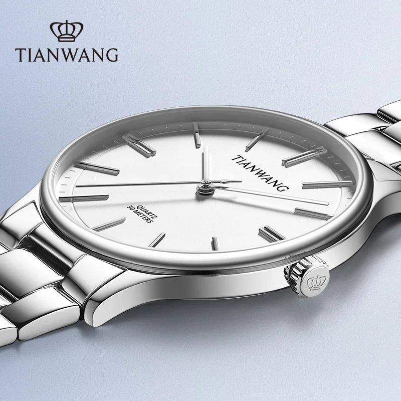 Stylish and slim stainless steel quartz watch for men