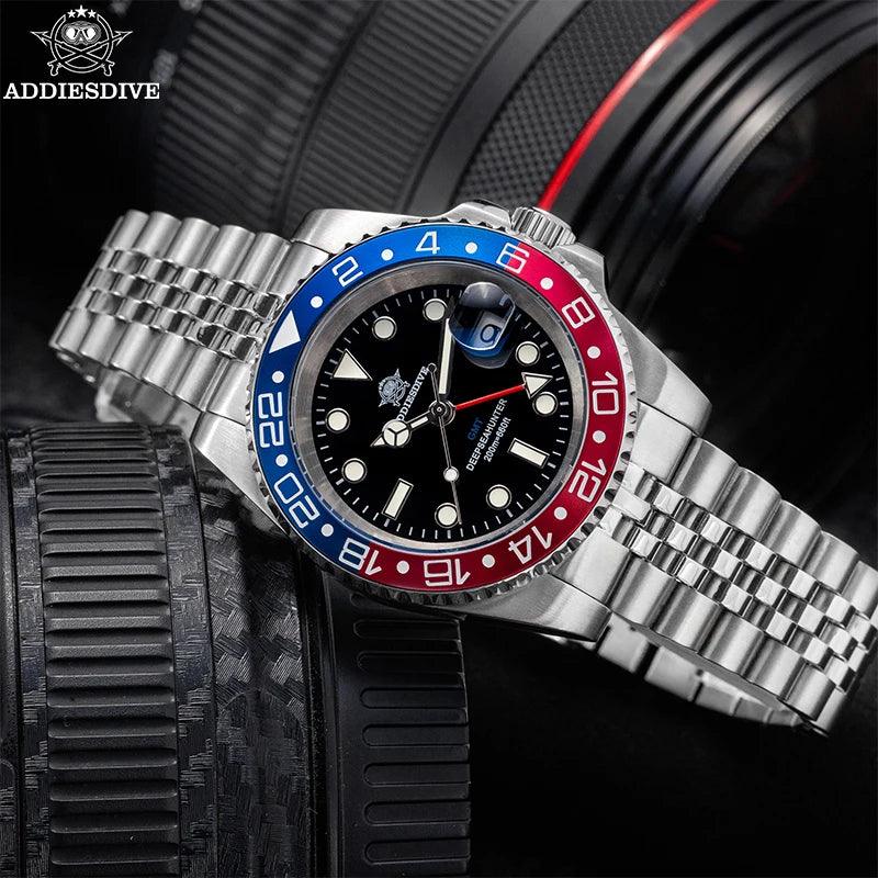 Luxury design quartz watch made of ultra-light stainless steel and water resistant to 200 meters