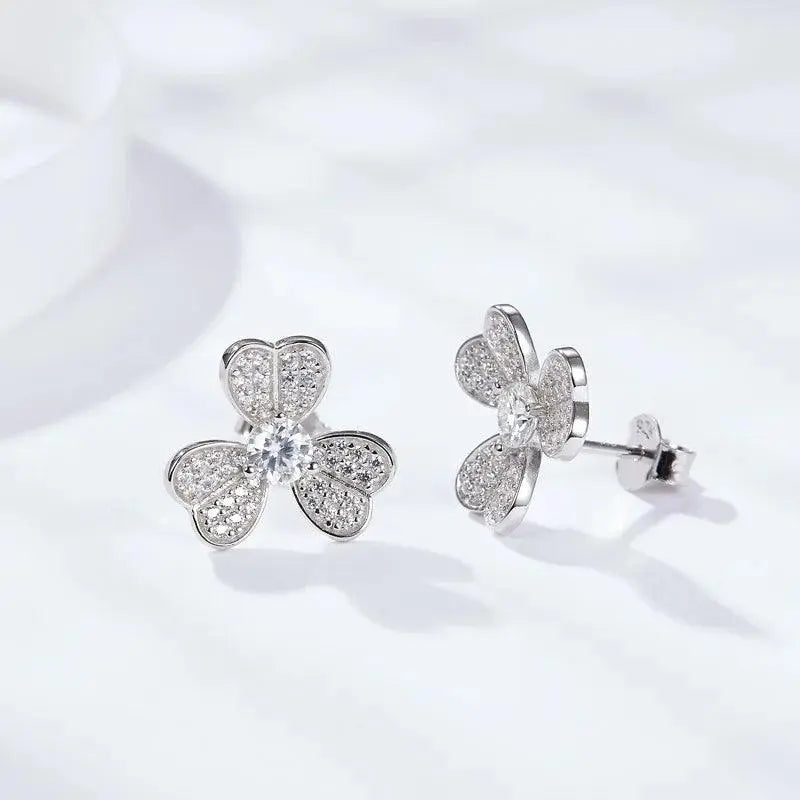Simple 925 Silver 0.3 Carat Moissanite Earrings Studs Pure TETAEA