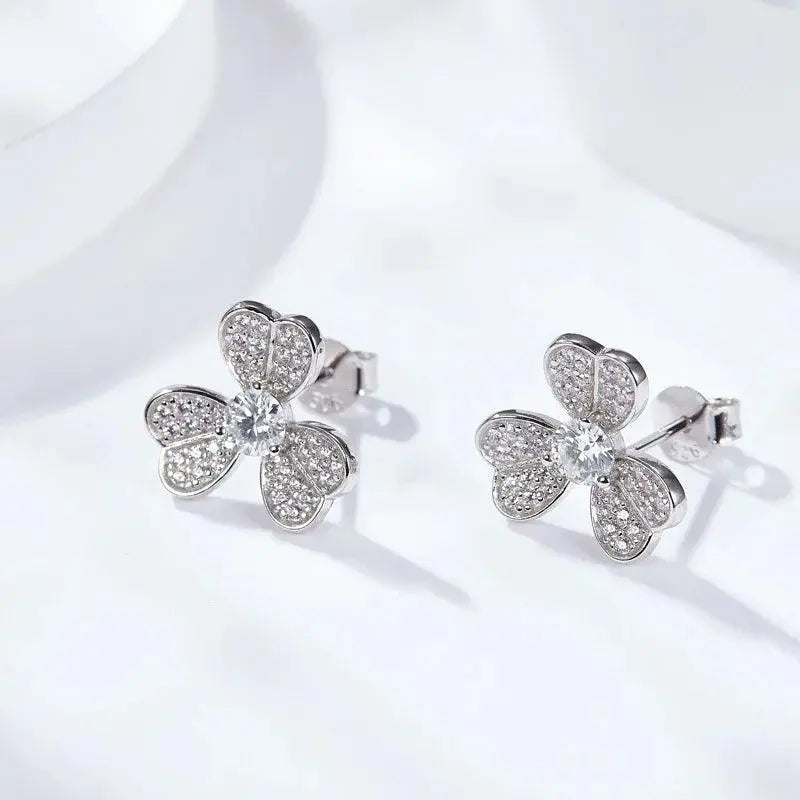 Simple 925 Silver 0.3 Carat Moissanite Earrings Studs Pure TETAEA