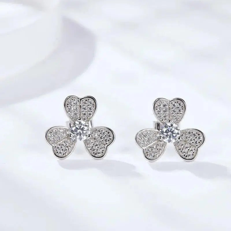 Simple 925 Silver 0.3 Carat Moissanite Earrings Studs Pure TETAEA