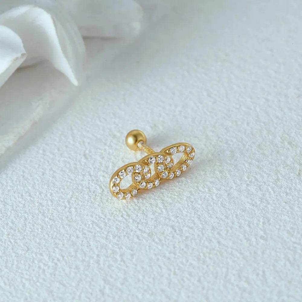 Simple Earrings Three Hoops TETAEA