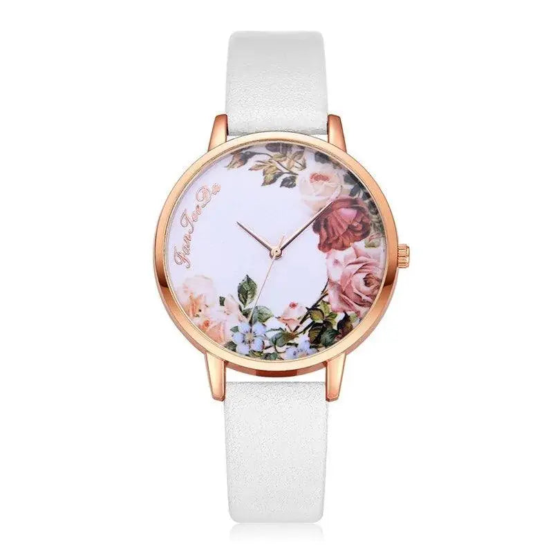 Simple White Floral Watch - TETAEA