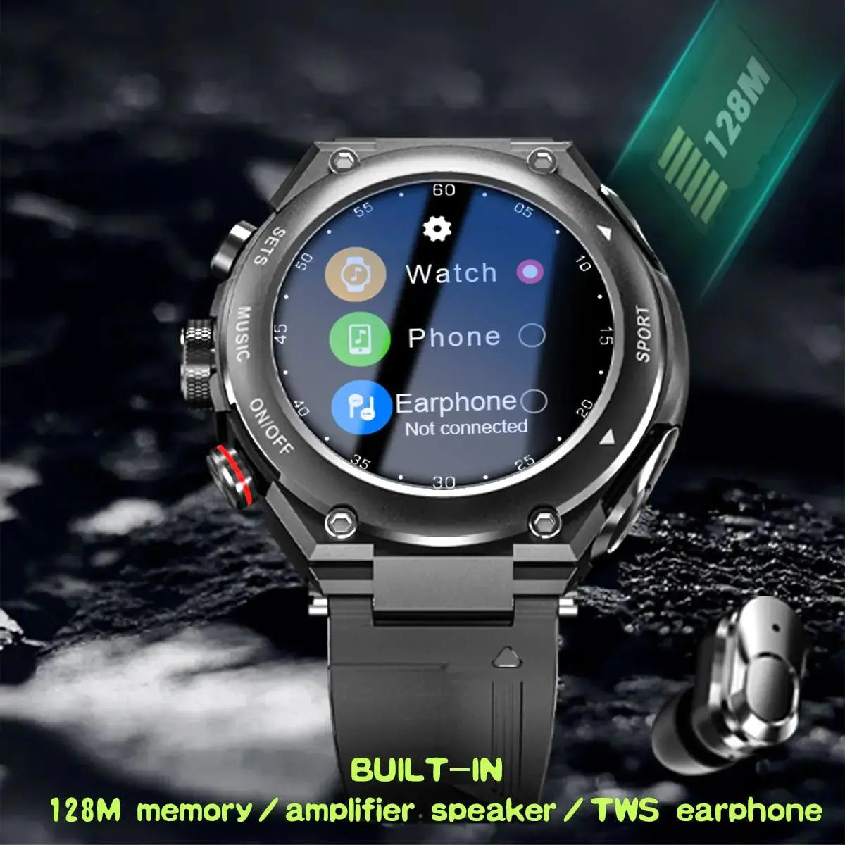 Smart Watch with Earbuds - TETAEA