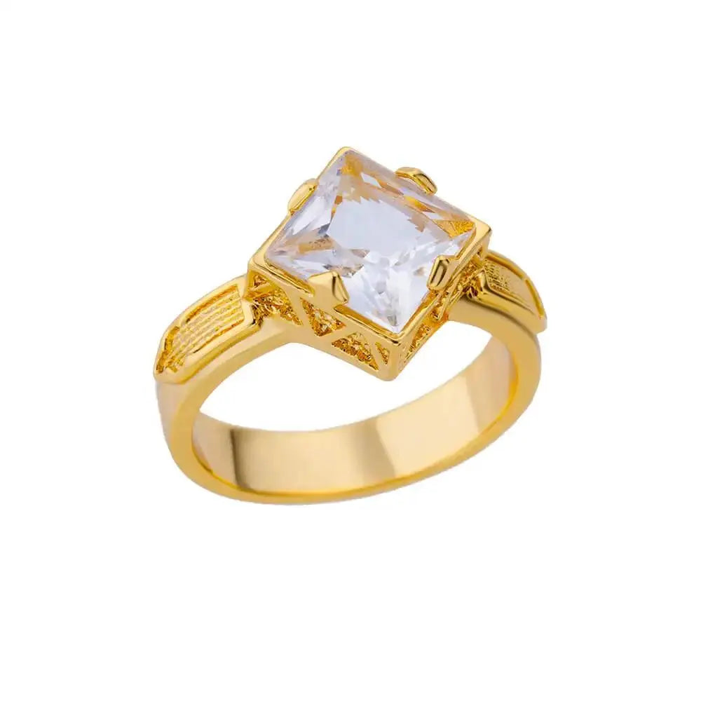 Square Zircon Stone Ring TETAEA