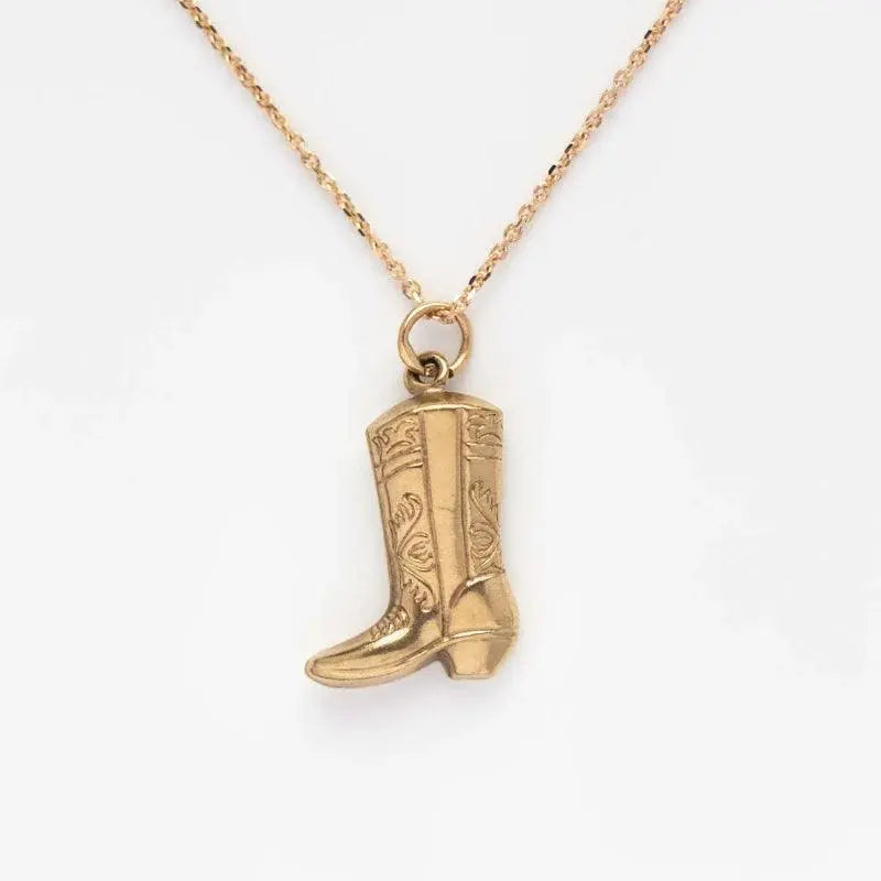 Stainless Steel Cowboy Pendant Necklace TETAEA