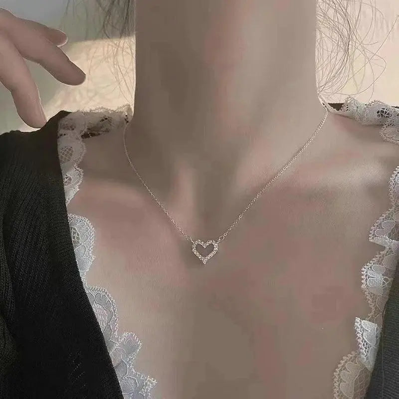 Sweet 2024 Trendy Korean Heart Shaped Necklace TETAEA