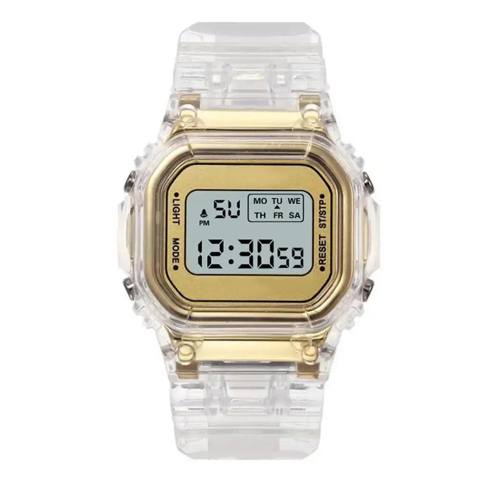 Unisex and children's watches, elegant transparent digital and sports TETAEA