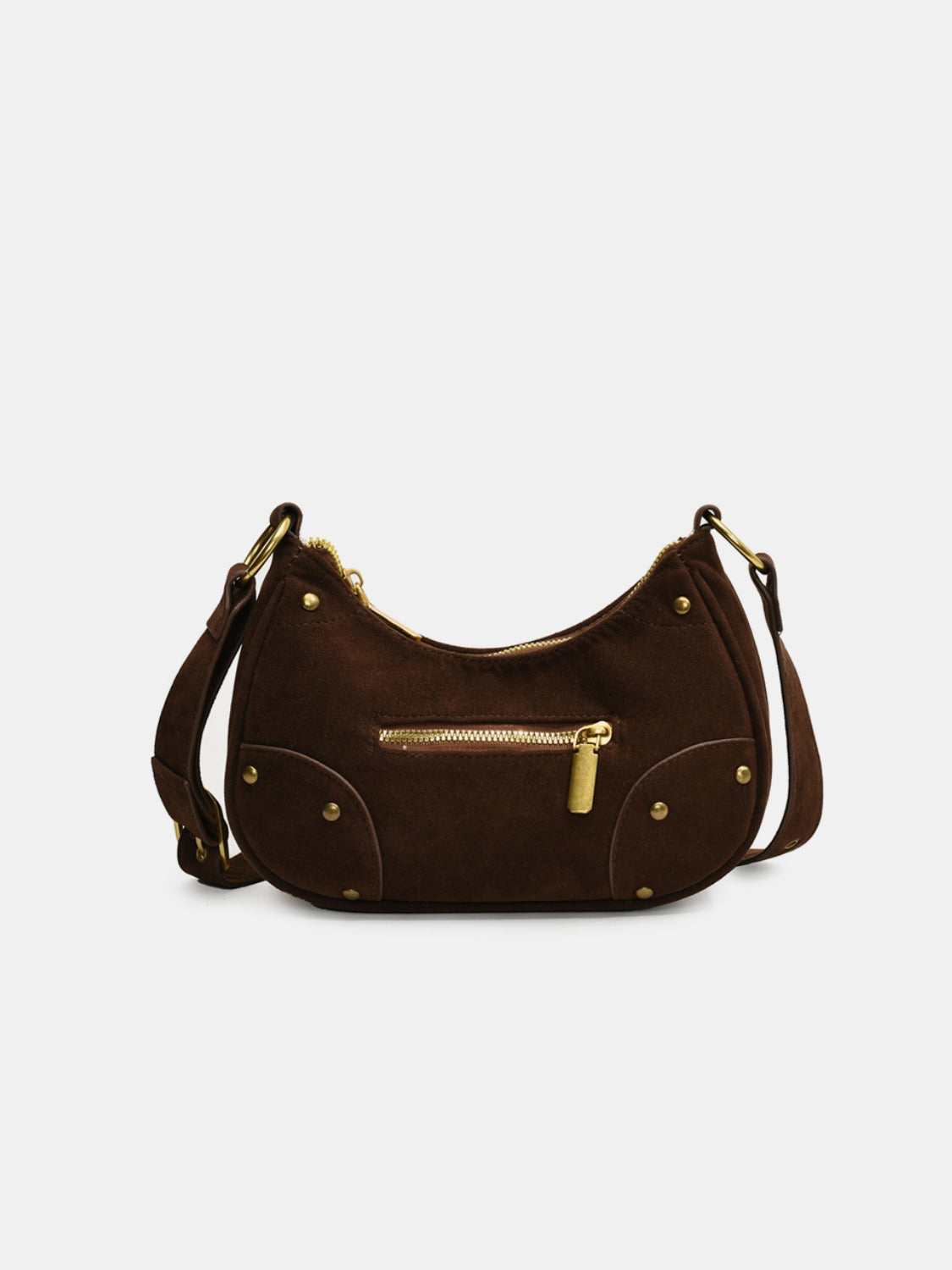 Suede Adjustable Strap Shoulder Bag - TETAEA