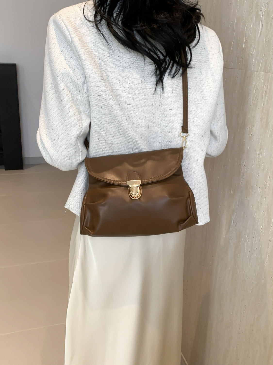 PU Leather Adjustable Strap Crossbody Bag Trendsi