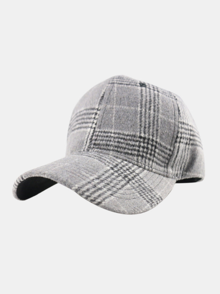 Plaid Adjustable Cotton Baseball Cap Trendsi
