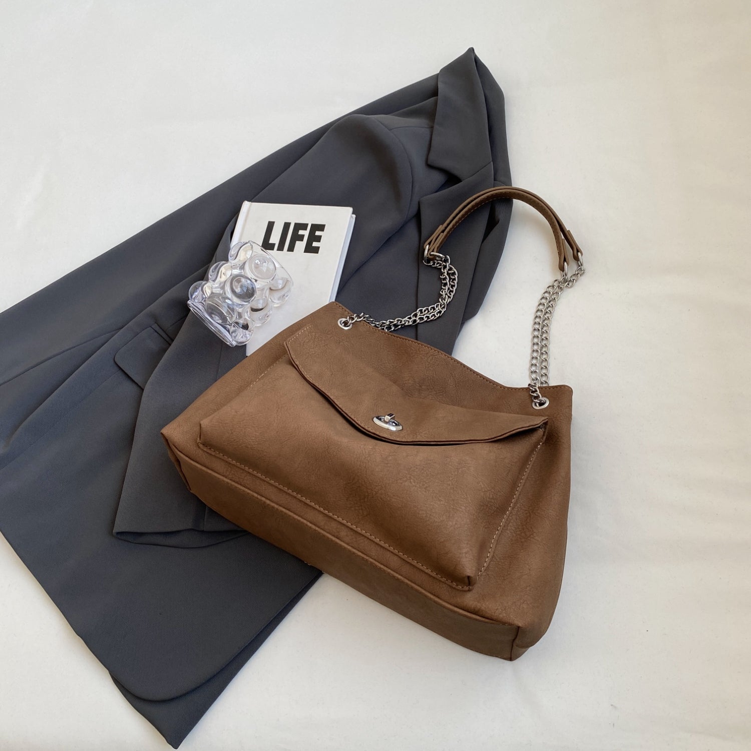 PU Leather Shoulder Bag Trendsi