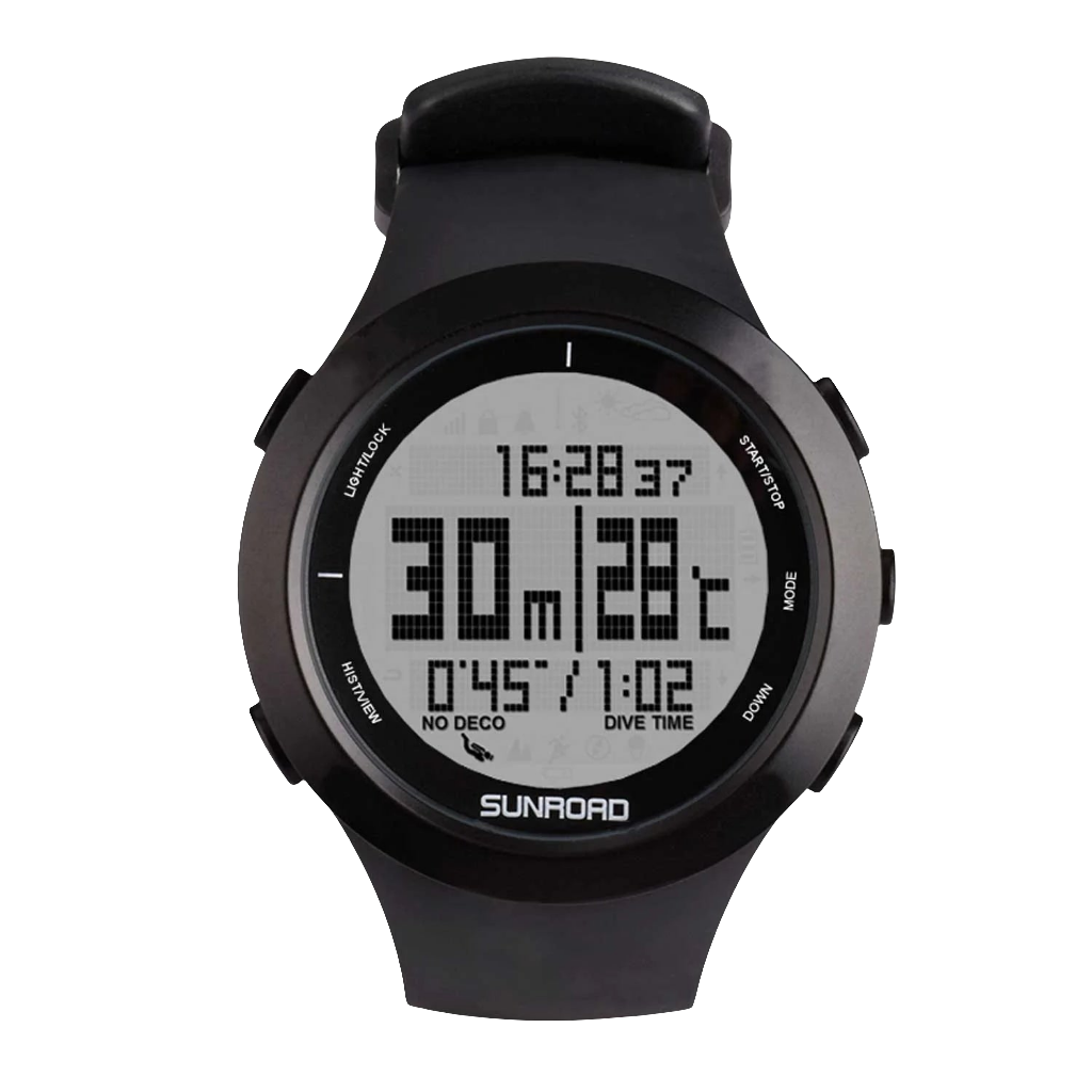 Stylish waterproof digital watch for divers and athletes