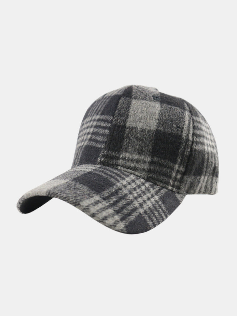 Plaid Adjustable Cotton Baseball Cap Trendsi