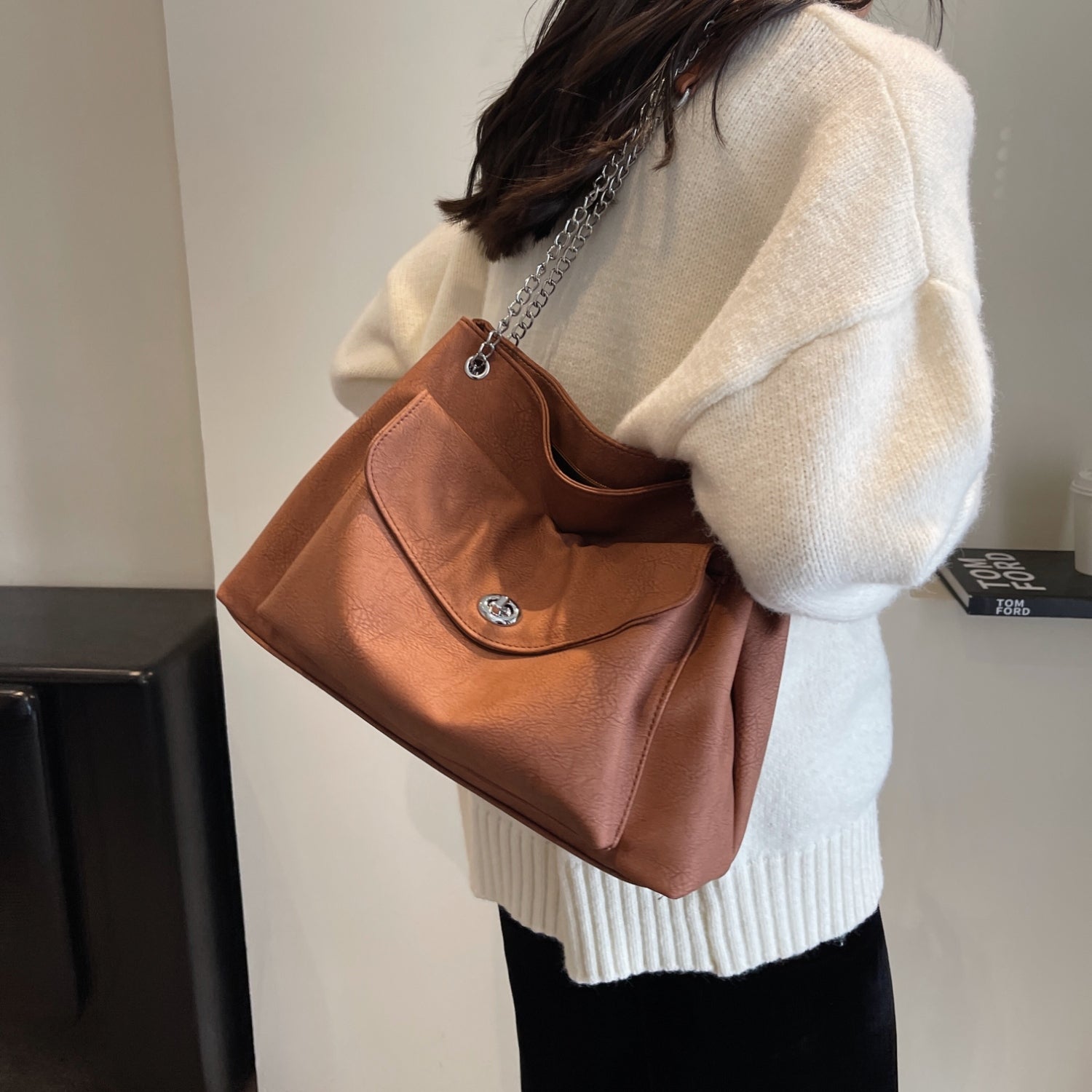 PU Leather Shoulder Bag Trendsi
