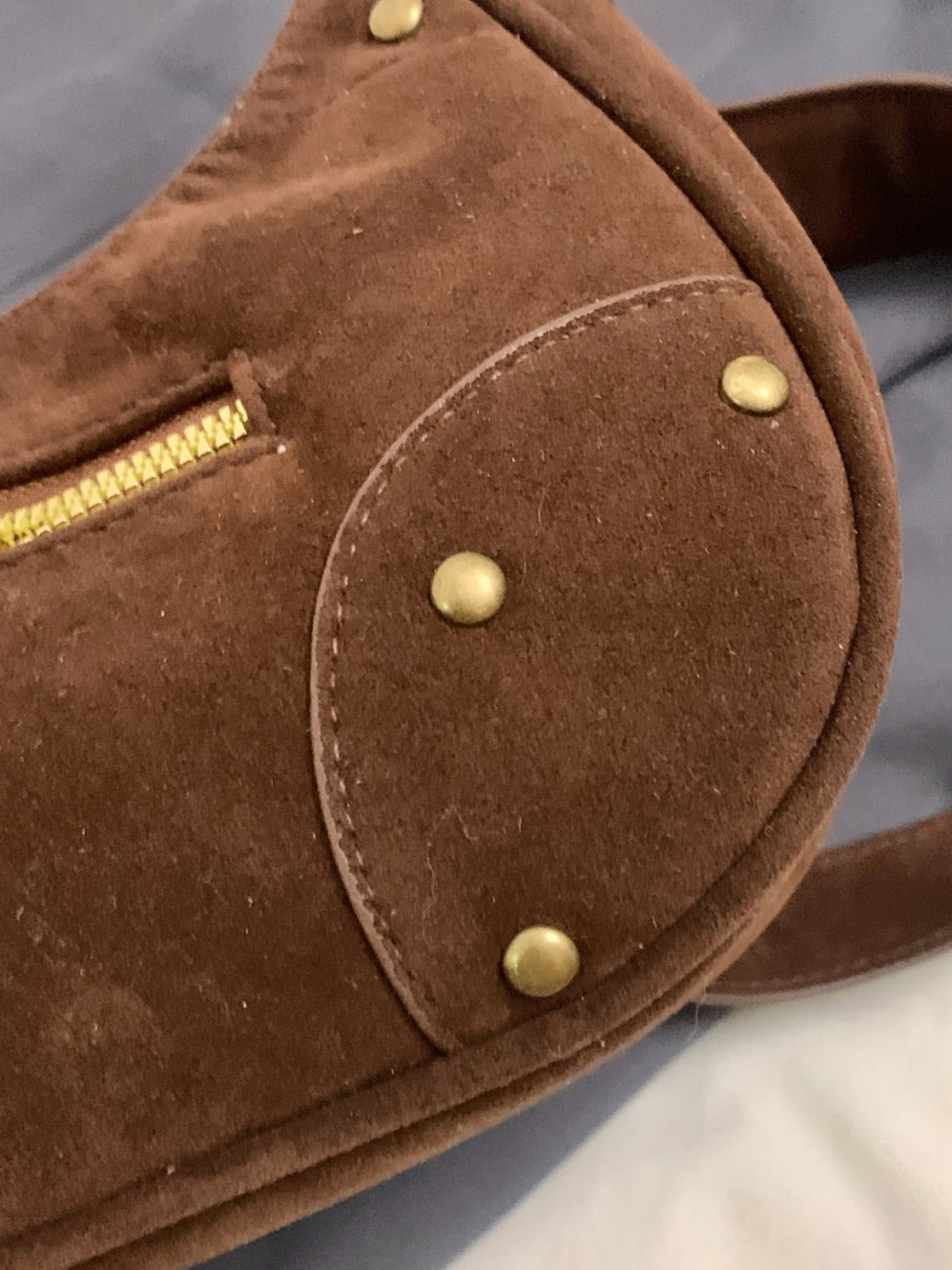 Suede Adjustable Strap Shoulder Bag - TETAEA
