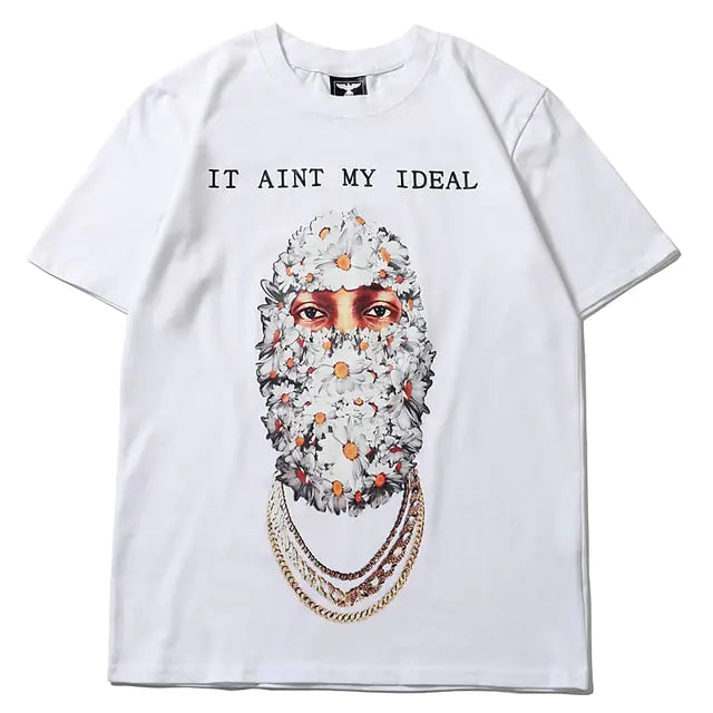 Hip Hop Flower Mask Men's Justin Bieber T-shirt