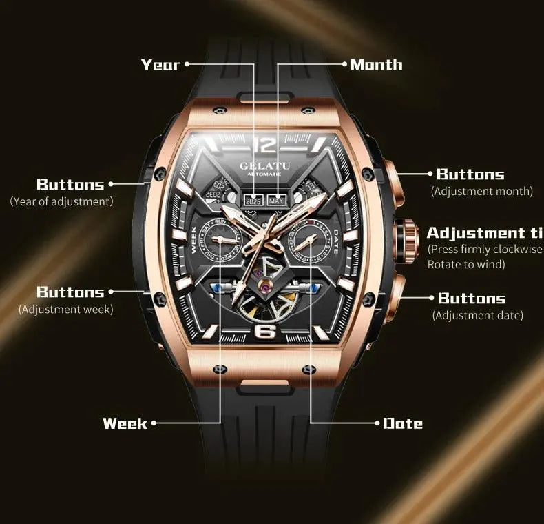 luxury Original Automatic Watch Sports Mechanical Wristwatches - TETAEA