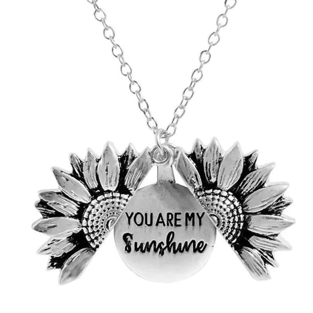 You Are My Sunshine Open Locket Necklace